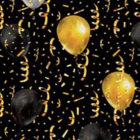 Black & Gold Balloons backdrop